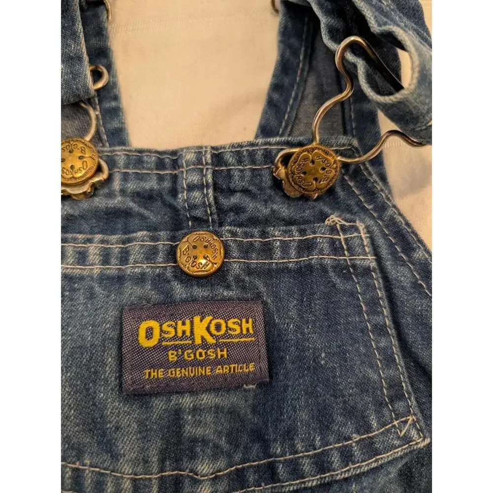 Vintage OshKosh B’Gosh Kids Denim Overalls Size 2T Made in USA 100% Cotton‎